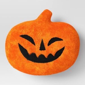 Hyde & EEK! Pumpkin Halloween Pillow Orange